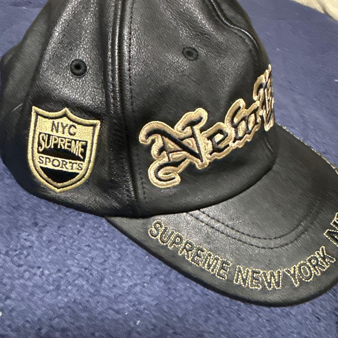 Supreme New York レザーキャップ