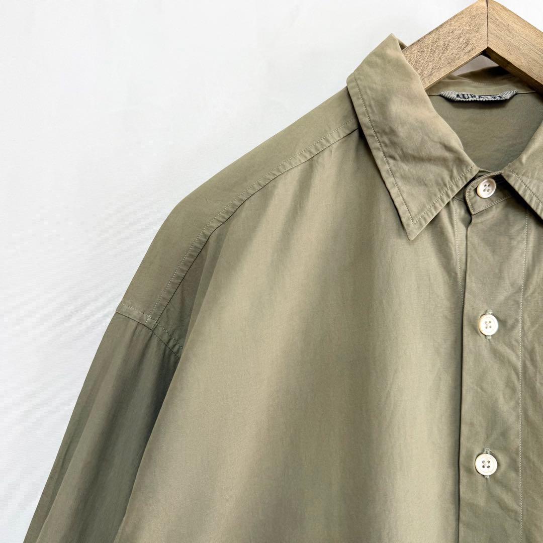 サイズ4 ！AURALEE ウォッシュドフィンクスツイルビッグシャツ