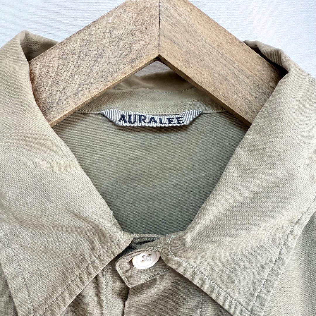 サイズ4 ！AURALEE ウォッシュドフィンクスツイルビッグシャツ