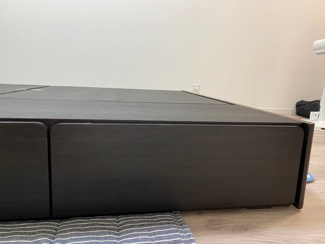 ダークブラウン ダブルベッドフレーム