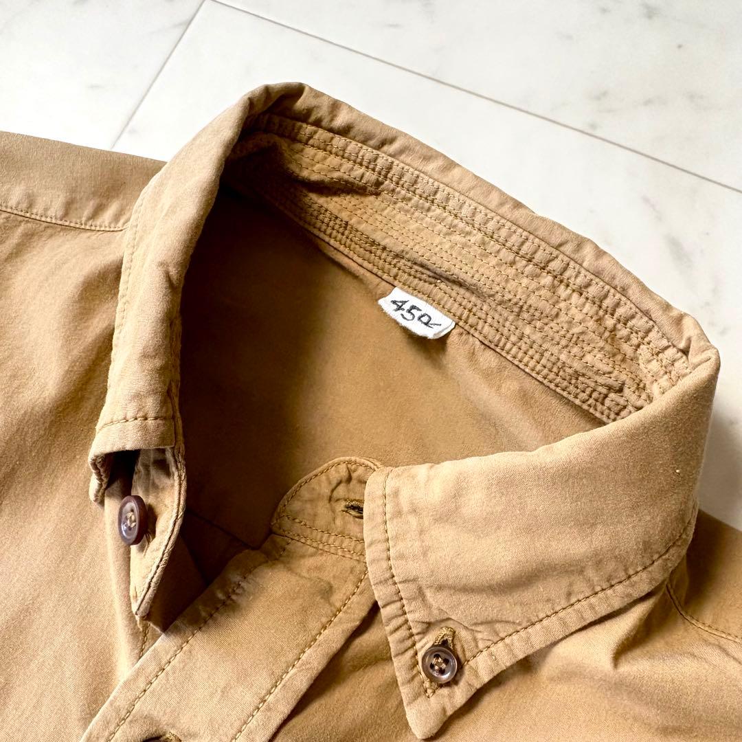 美品 45R 洗える 先染めダンプの908オーシャンシャツ 2 近年 R釦 綿