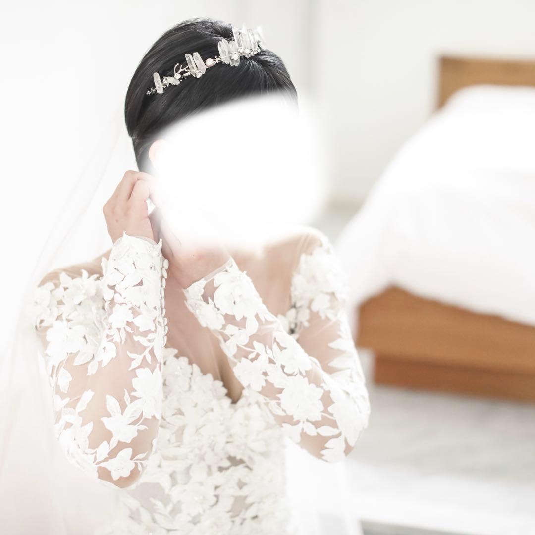 u.couture 水晶クラウン シルバー ウェディング ティアラ ヘッドドレス