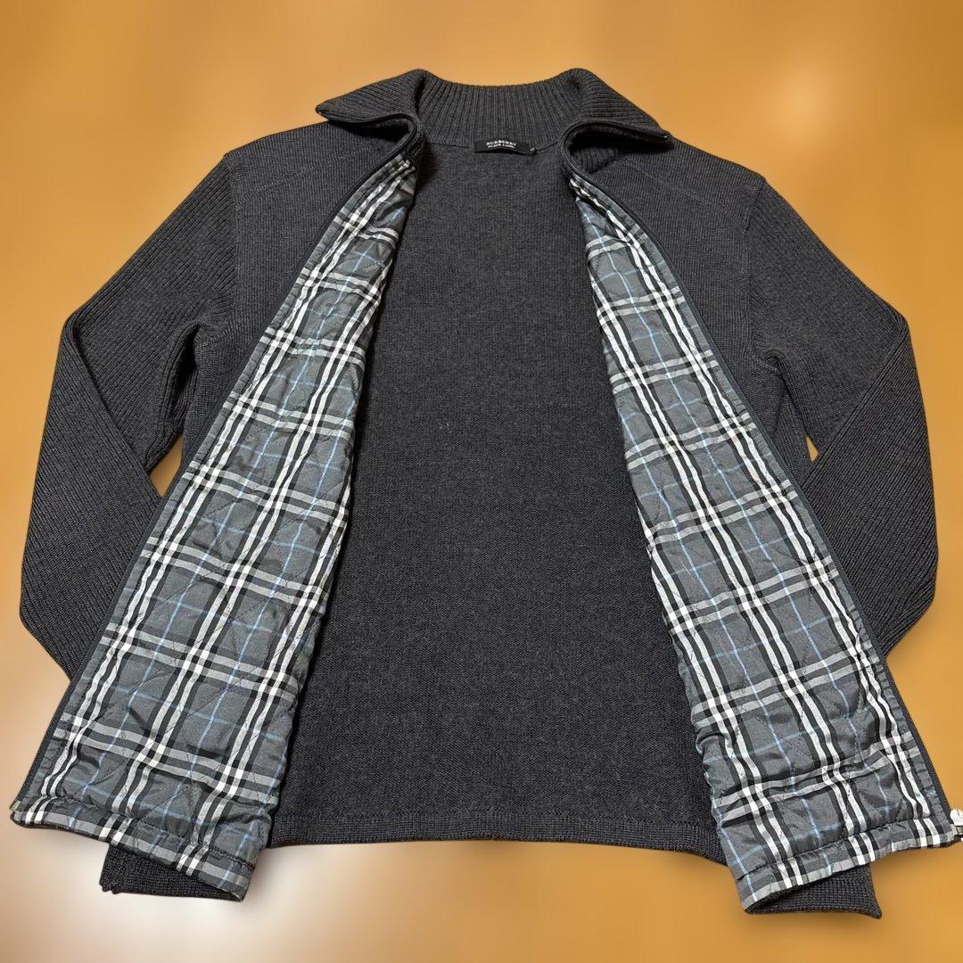 BURBERRY BLACK LABEL ドライバーズニットジャケット