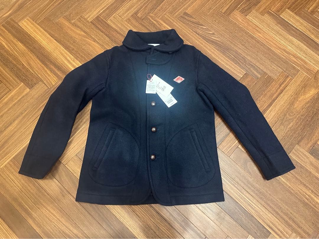 ダントンDantonウールモッサジャケット38ネイビー