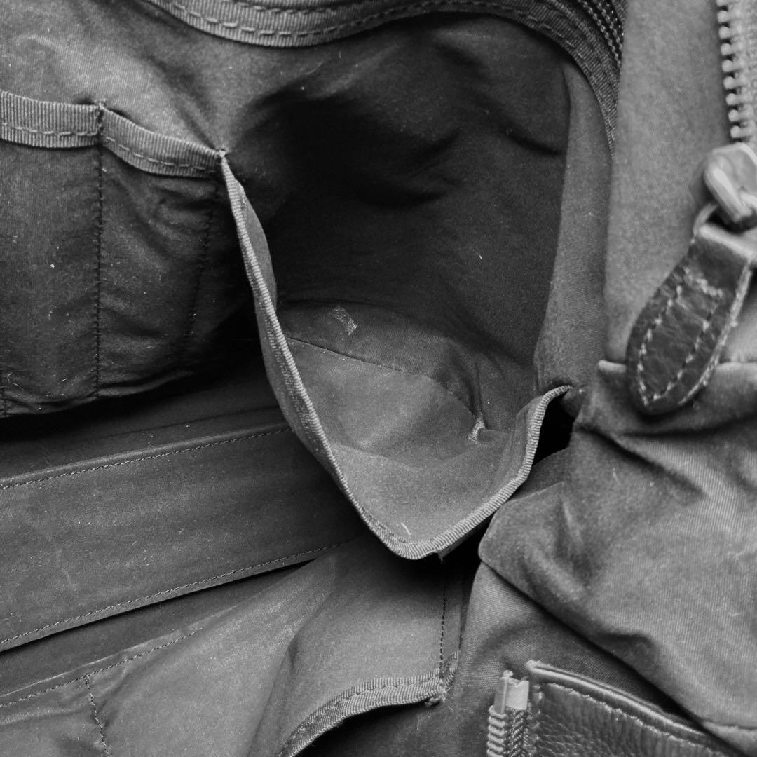 PORTER　トートバッグ　ブラックレザー　大容量　ビジネス