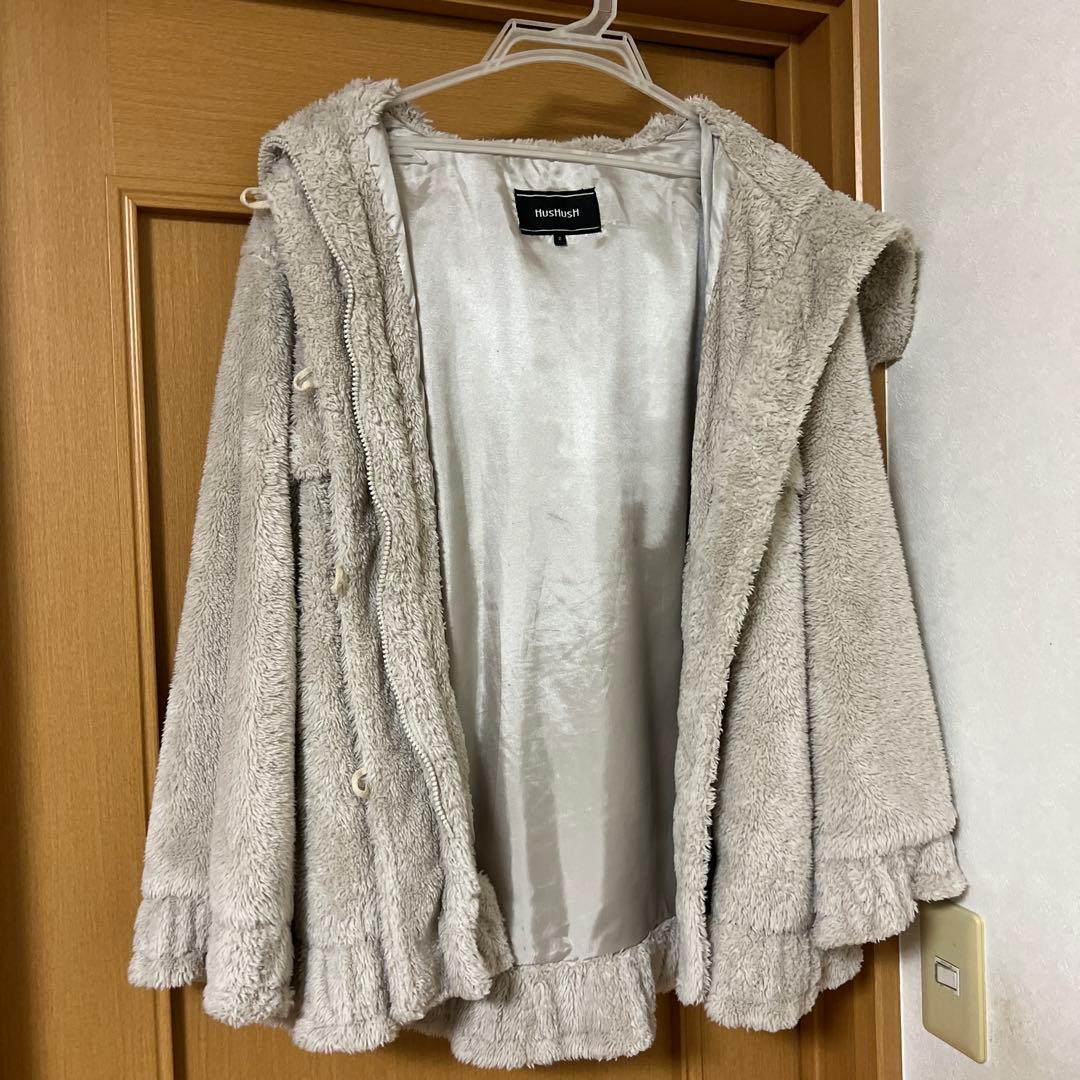 専用　Hushush グレー ファーコート