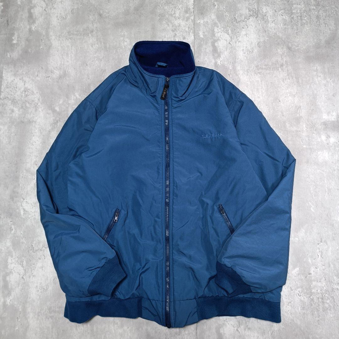 美品 L.L.Bean WARM-UP JACKET ネイビー フリース XL