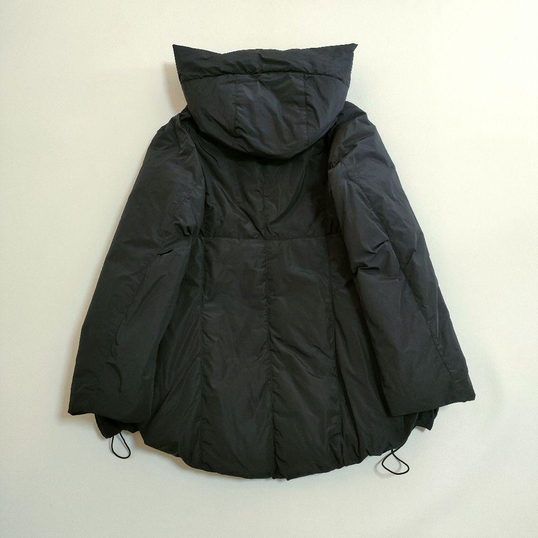 美品✨️センソユニコ　ダウンコート　コクーン　ダブルジップ　ウールジャガード切替