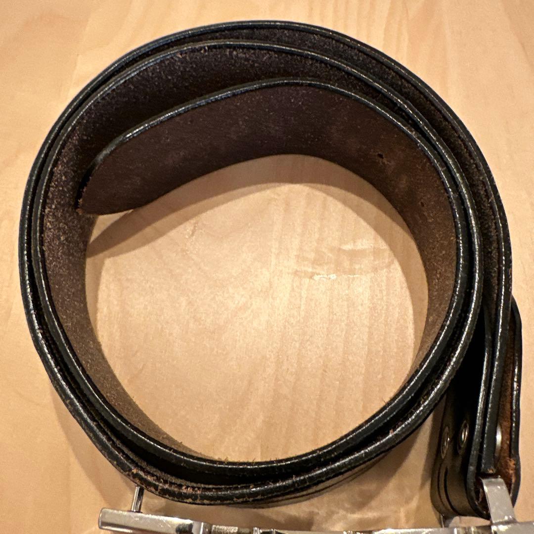 BAPE ブラック レザーベルト