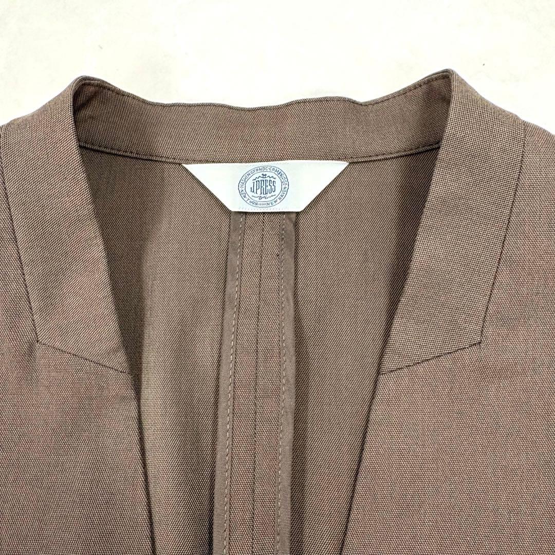 現行　美品　ジェイプレス セットアップ ノーカラー ワイドパンツ ベージュ11号