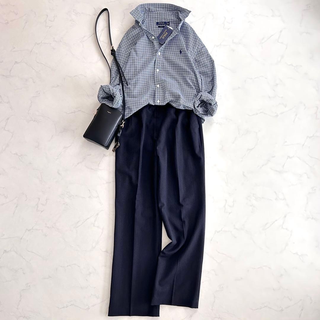 新品タグ付 ポロラルフローレン 長袖チェックシャツ ブルー グリーン L