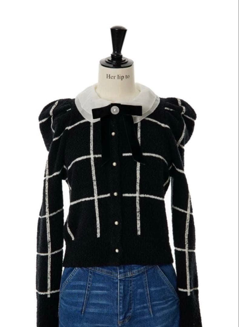 herlipto Crillon Boucle Cardigan 黒　M ニット