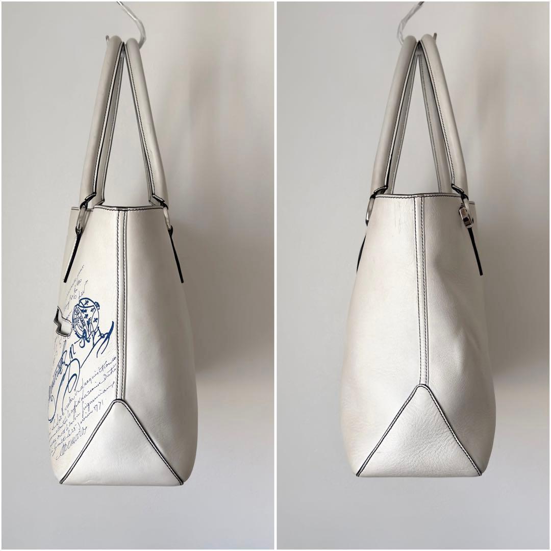 世界に一つ 72万円 ベルルッティ 特注トゥジュール ホワイトレザートートバッグ