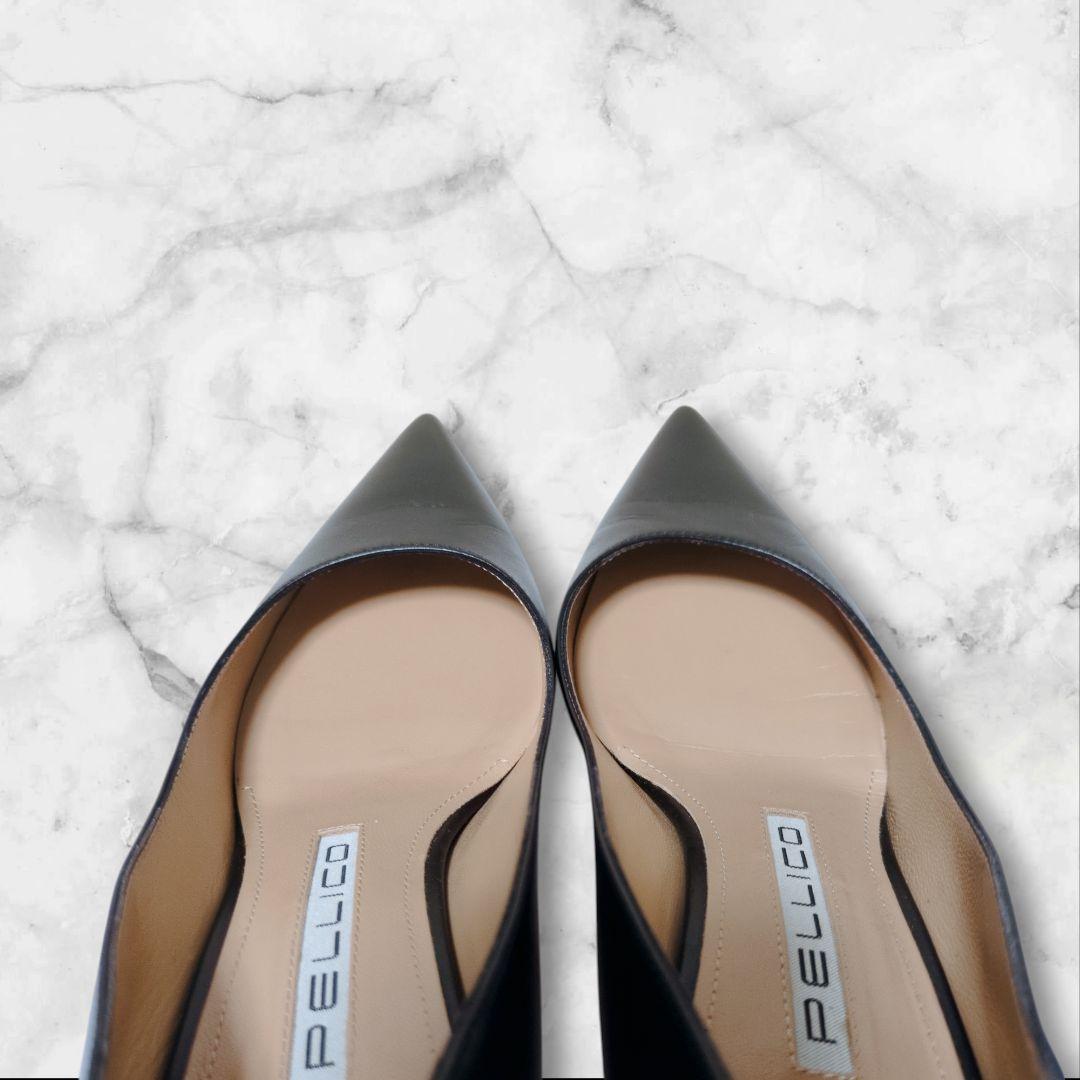 美品✨PELLICO レザー アニマ ポインテッドトゥ パンプス 黒 ヒール
