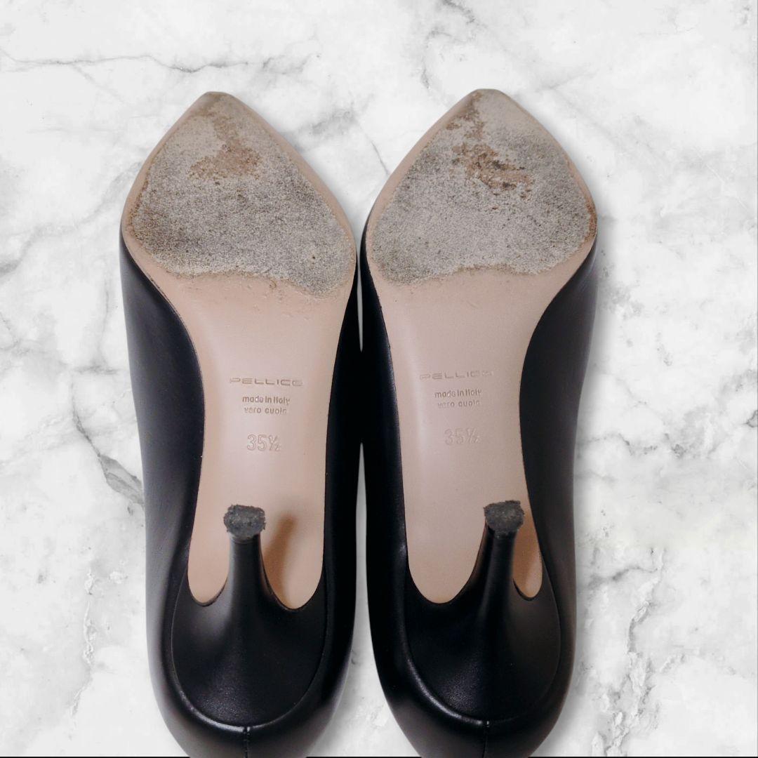 美品✨PELLICO レザー アニマ ポインテッドトゥ パンプス 黒 ヒール