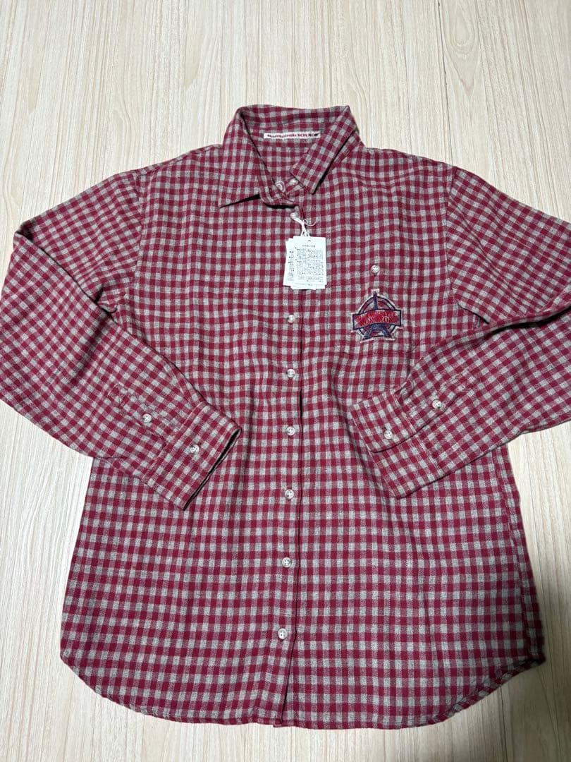 マドモアゼルノンノン 長袖 チェックネルシャツ　❣ 未使用タグ付き