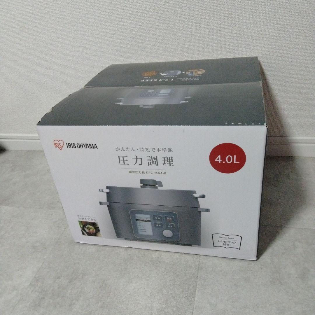 アイリスオーヤマ 電気圧力鍋 4.0L ブラック KPC-MA4-B