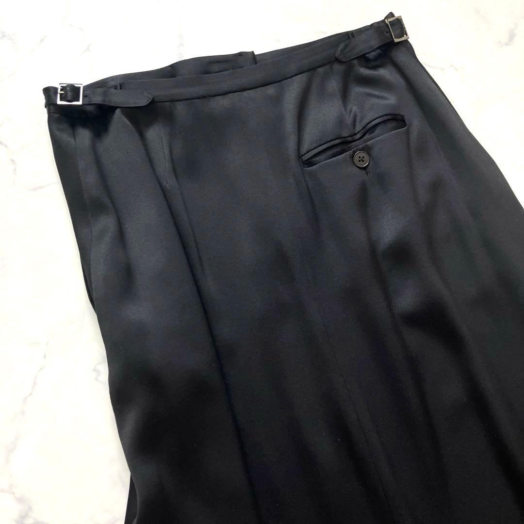 上品艶✨ラルフローレン シルク100％ サテン ロングスカート 美シルエット