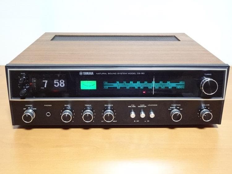 実働 YAMAHA CS-50 ステレオレシーバー専用ケーブル付属 1975年製