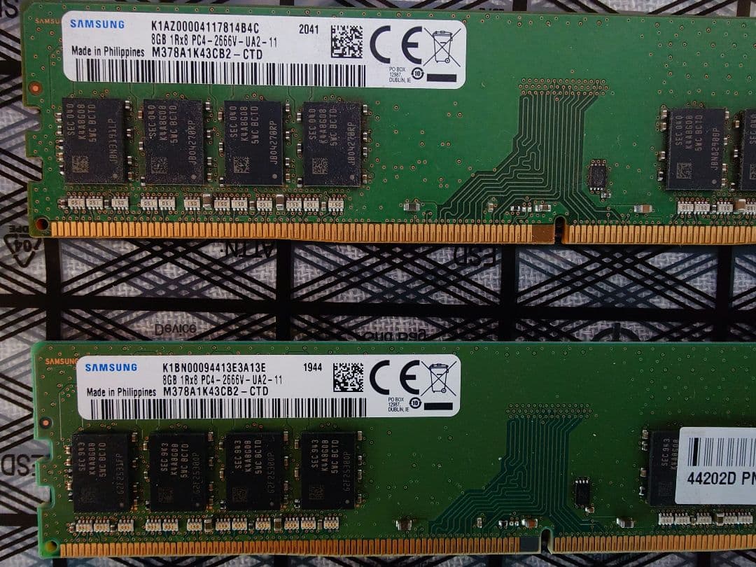 SAMSUNG DDR4-2666V 16GB(8GB×2）