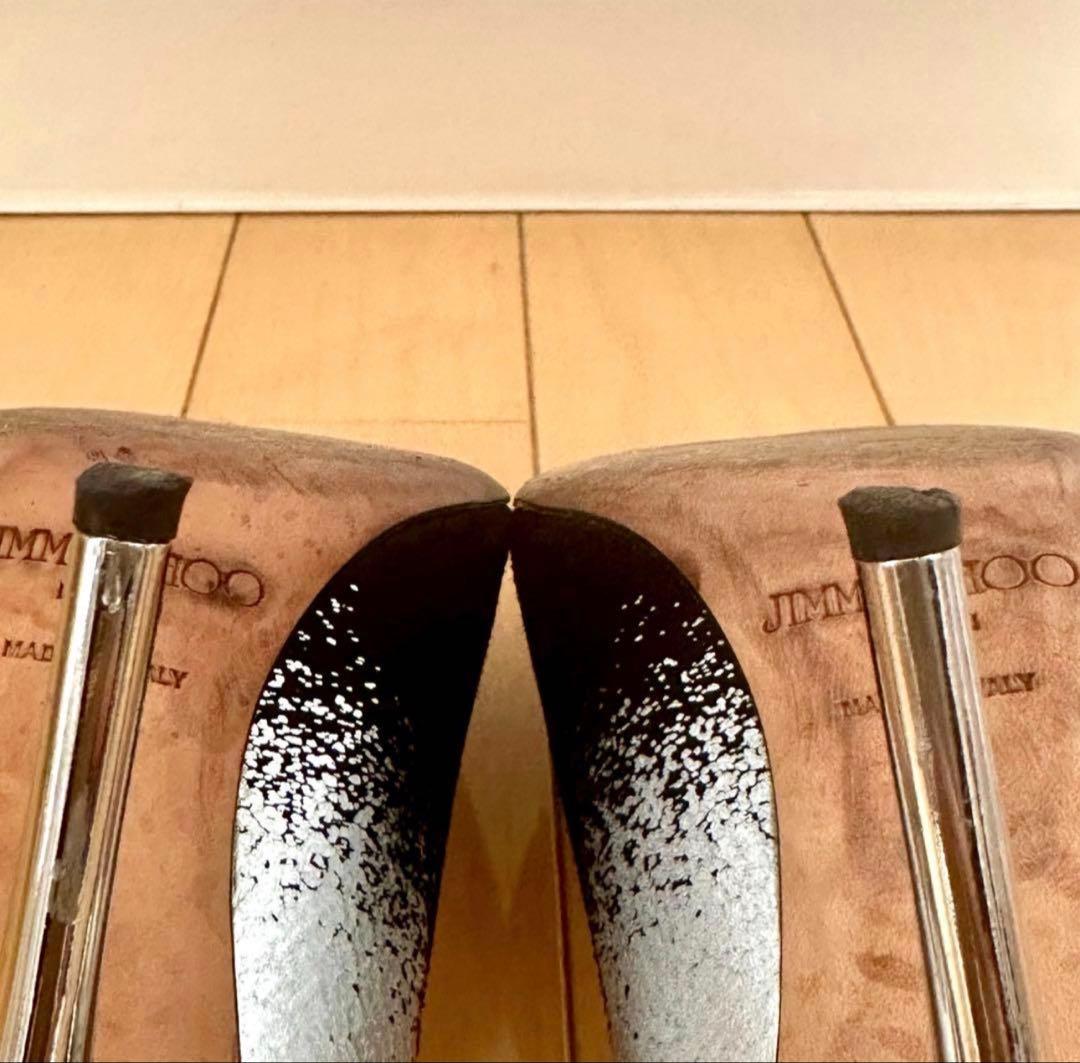 JIMMY CHOO ハイヒール　シルバーブラック