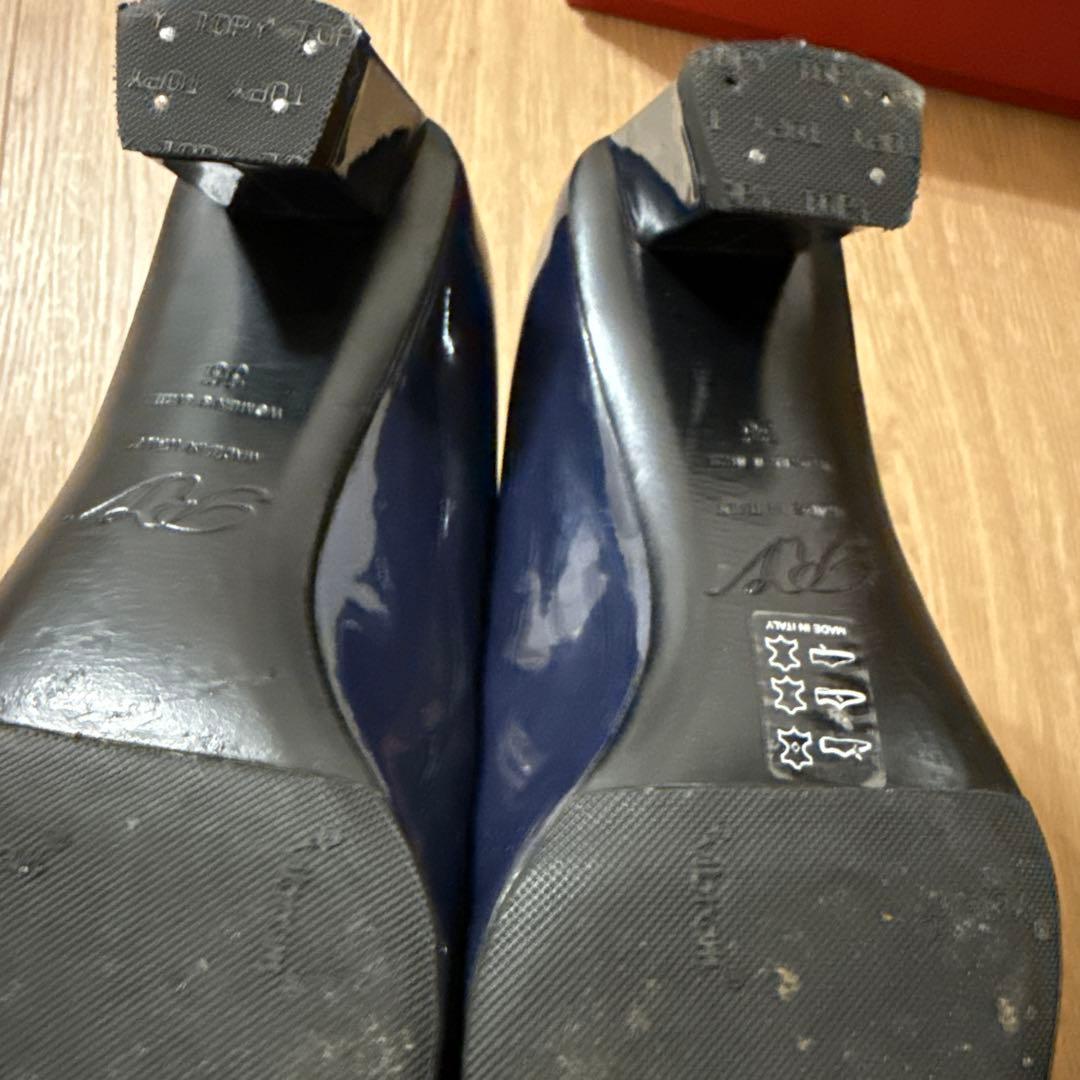 Roger Vivier ネイビー バックル ハイヒール 36