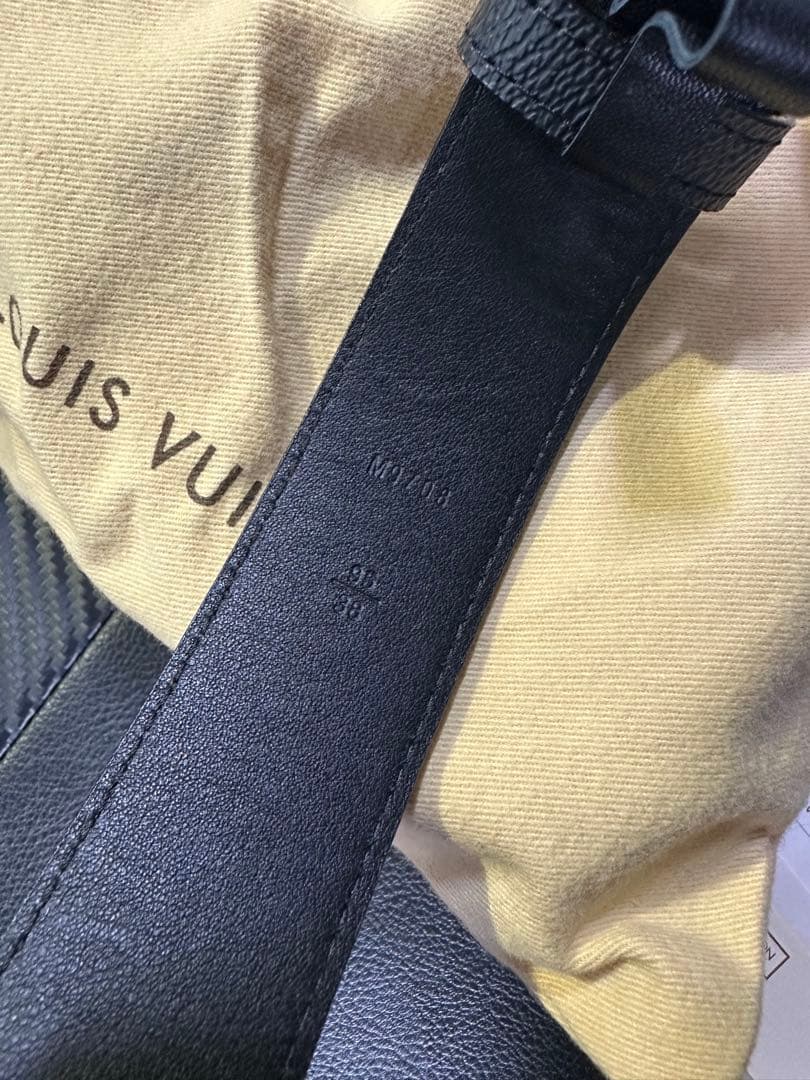 Louis Vuitton ブラック レザー ベルト ダミエ　最終値下げ中