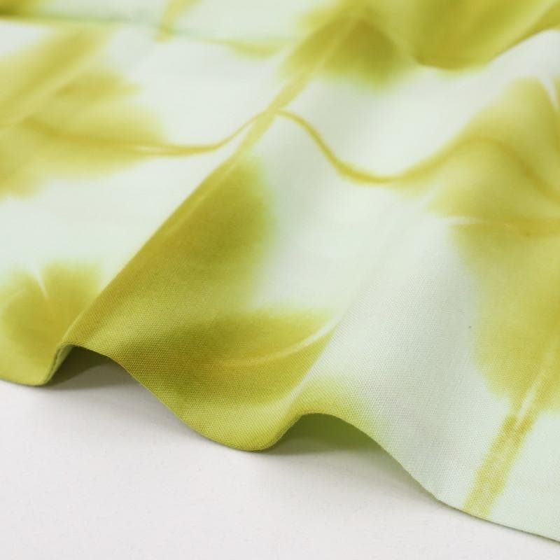 《長尺■しぼり浴衣◆雪花絞■板締め絞り■白×菜種油色◆木綿着物◆UG7-15》