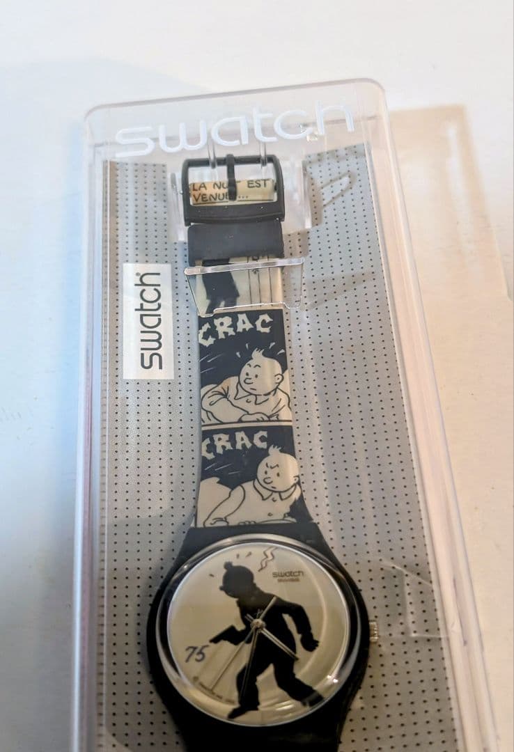 未使用美品〈タンタンの冒険 スウォッチ 75周年記念モデル腕時計〉