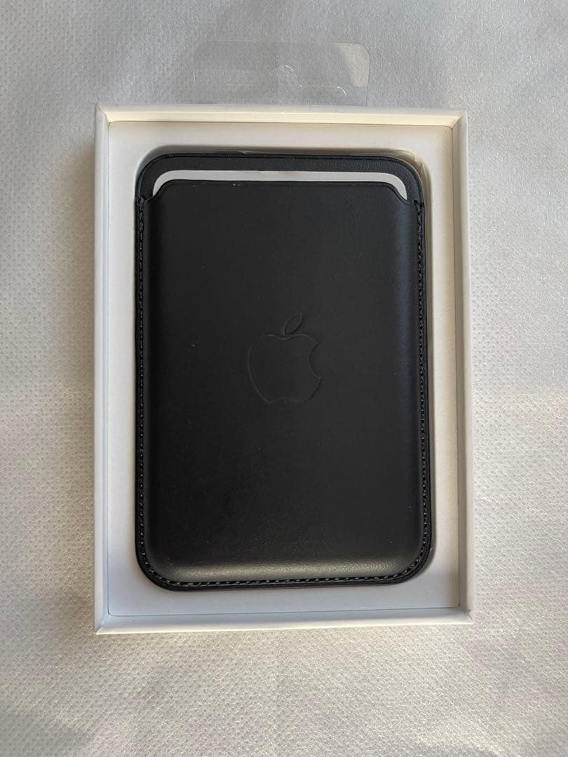 【新品】Apple純正 iPhone レザーウォレット ミッドナイト ブラック