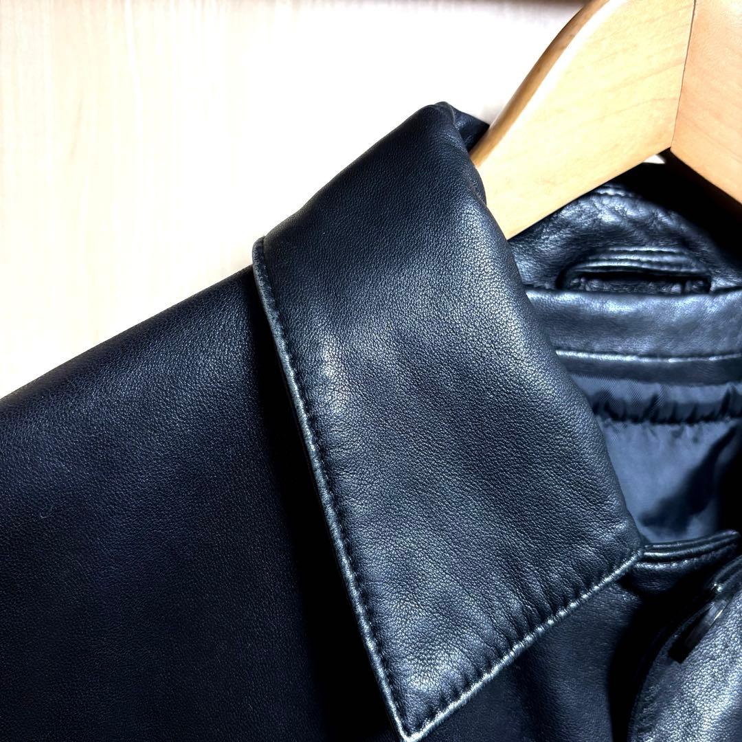 ヒロ✨ユナイテッドアローズ　レザーステンカラーコート　羊革