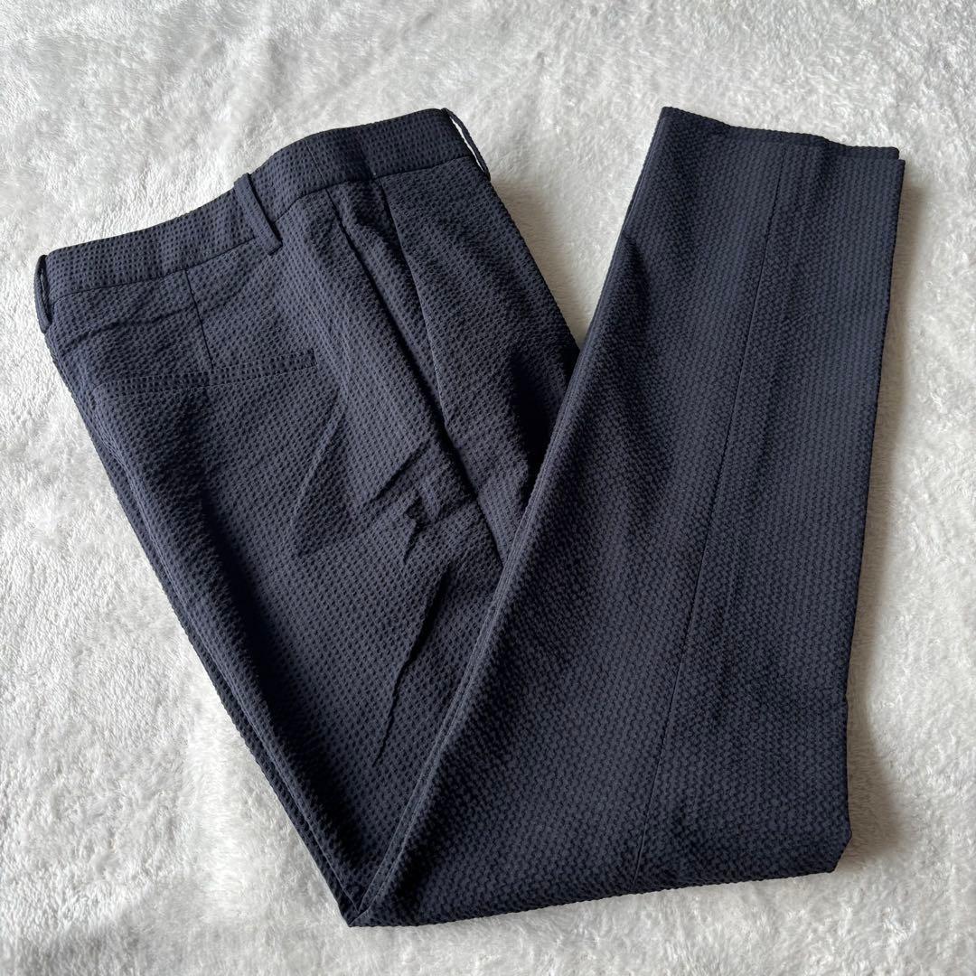 ✨️美品 Theory セオリー サッカー生地 セットアップ ネイビー スーツ