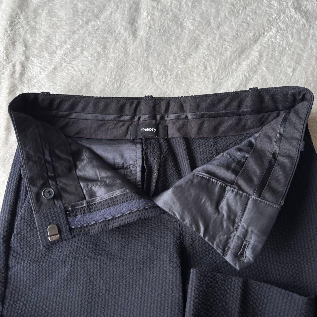 ✨️美品 Theory セオリー サッカー生地 セットアップ ネイビー スーツ