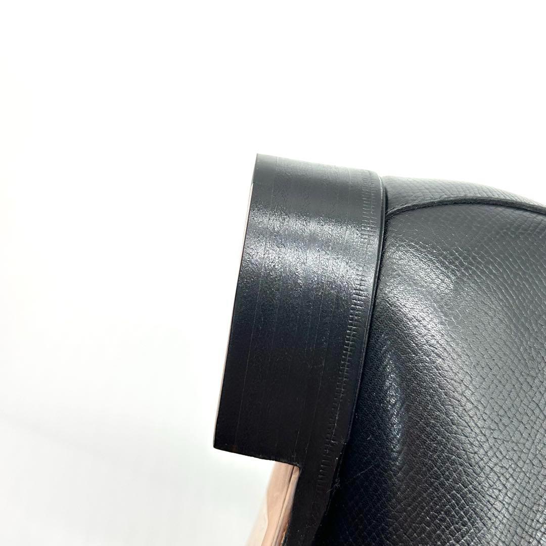 未使用級　エルメス　HERMES （35.5） 革靴　レザーチャッカブーツ　黒