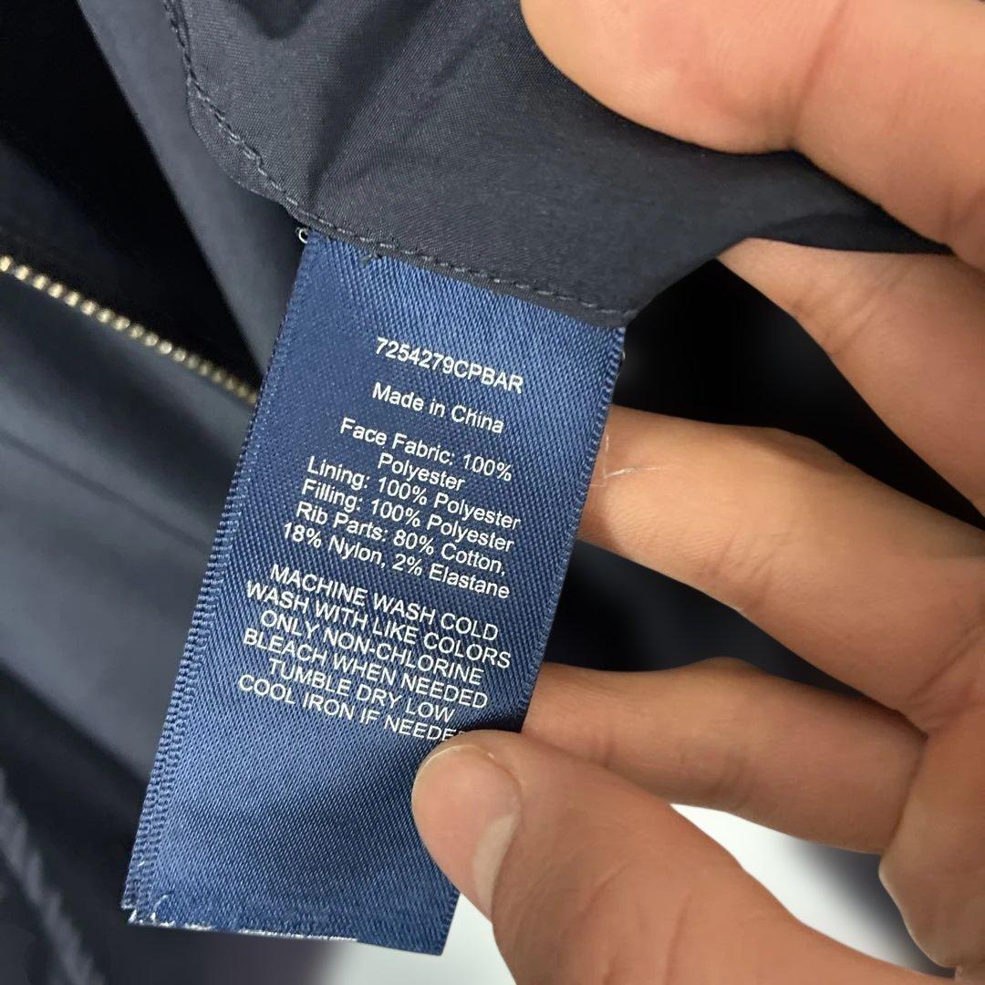 ポロラルフローレン　スイングトップ　ネイビー紺色　刺繍ロゴ　ナイロン　スウィング