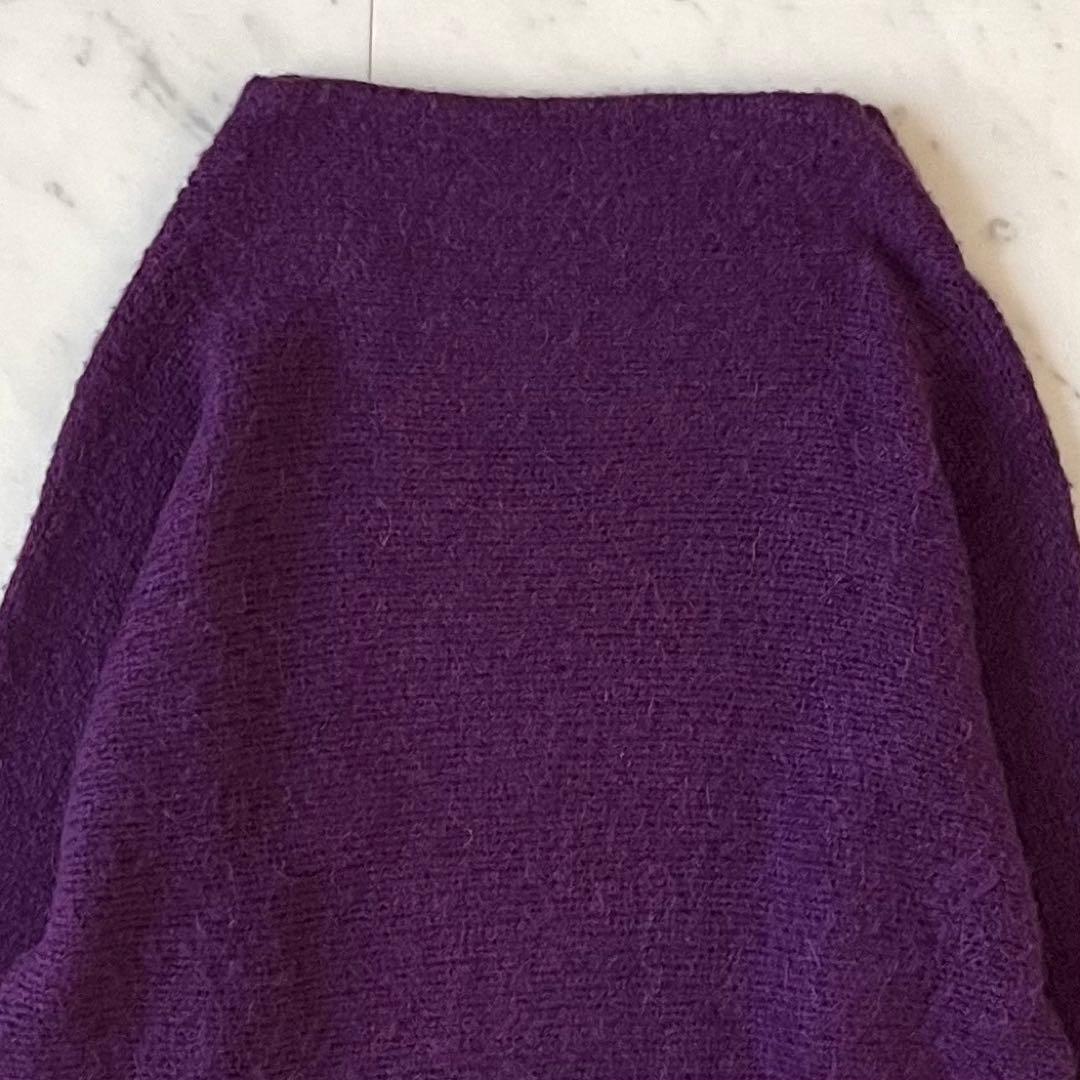 美品＊ヨーガンレール アルパカ100%ニットチュニック M パープル系 長袖