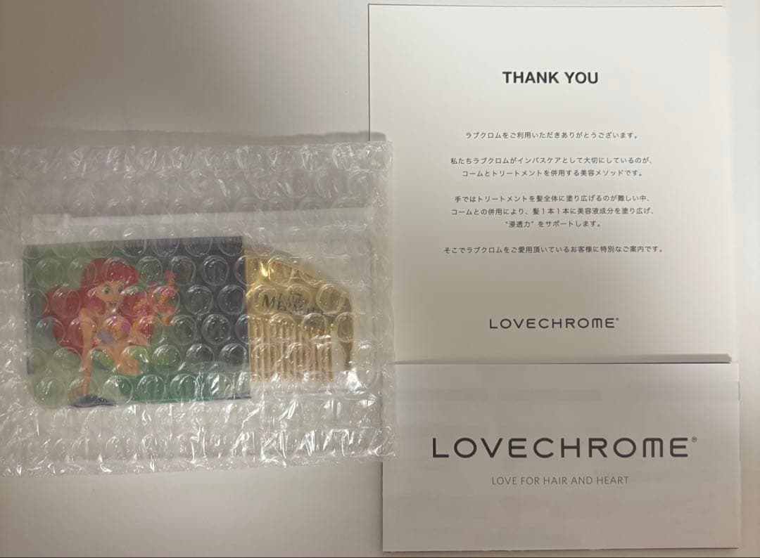 ★新品★ラブクロム ディズニー アリエルK24GPツキ ゴールド コーム