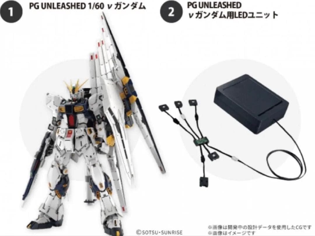 【セット】PG UNLEASHED 1/60 ニューガンダム + LEDユニット
