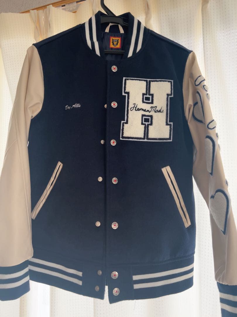 m*様 HUMAN MADE スタジャン ネイビー