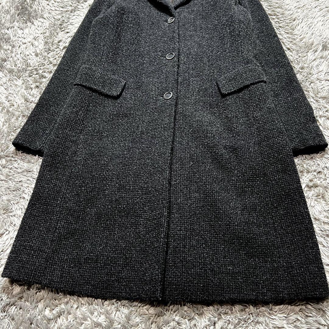 MaxMara プリズマレイ ツィード ウール チェスターコート M相当 美品