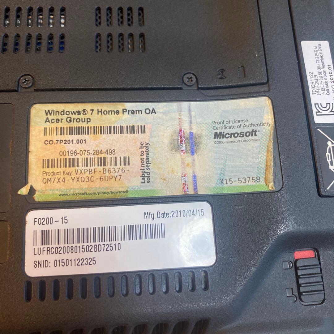 フェラーリワン 200 Acer Ferrari One 200 ノートPC