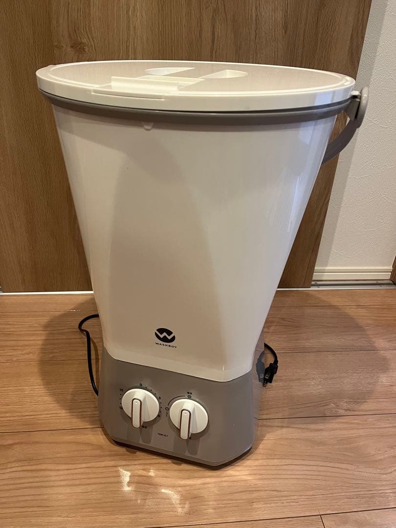 人気のウォッシュボーイ⭐︎ハンディ洗濯機 ホワイト/グレー 小型