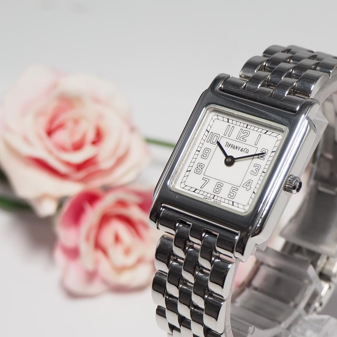 ティファニー TIFFANY&CO クラシック スクエア 腕時計 H516
