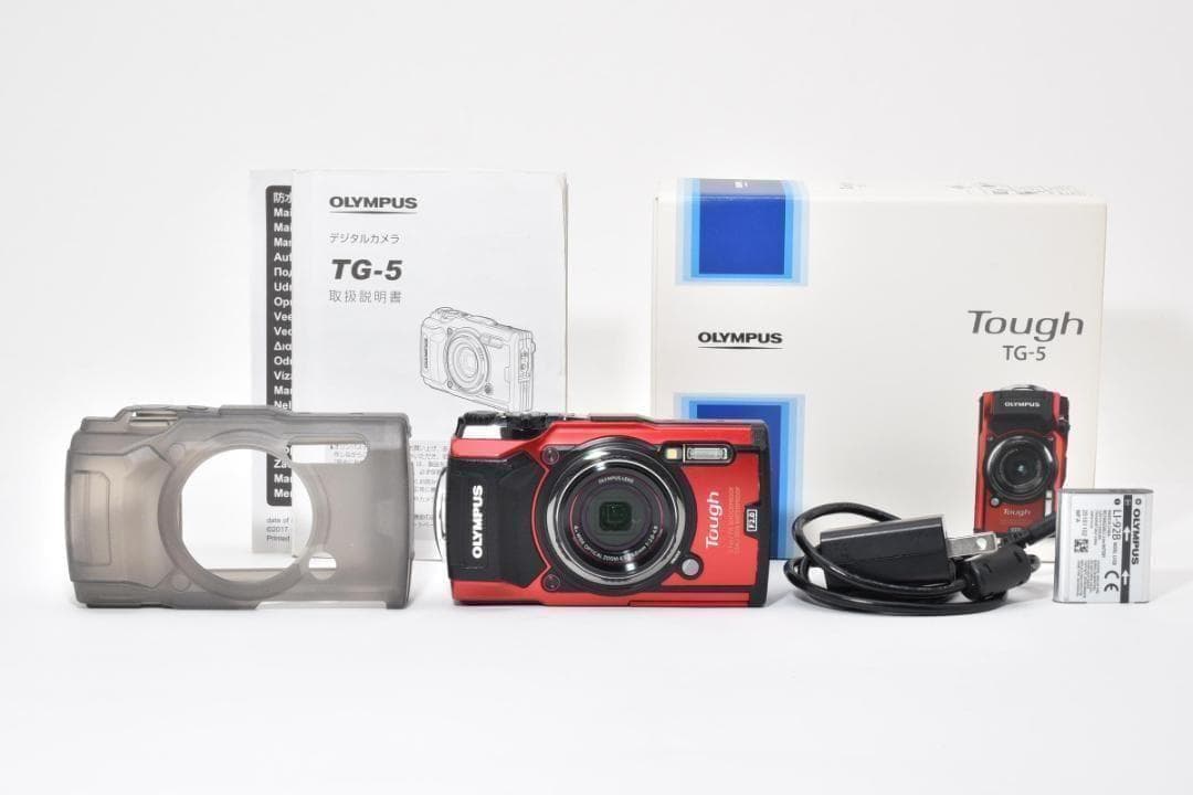 オリンパス　OLYMPUS Tough TG-5 レッド ≪専用ケース・元箱付≫