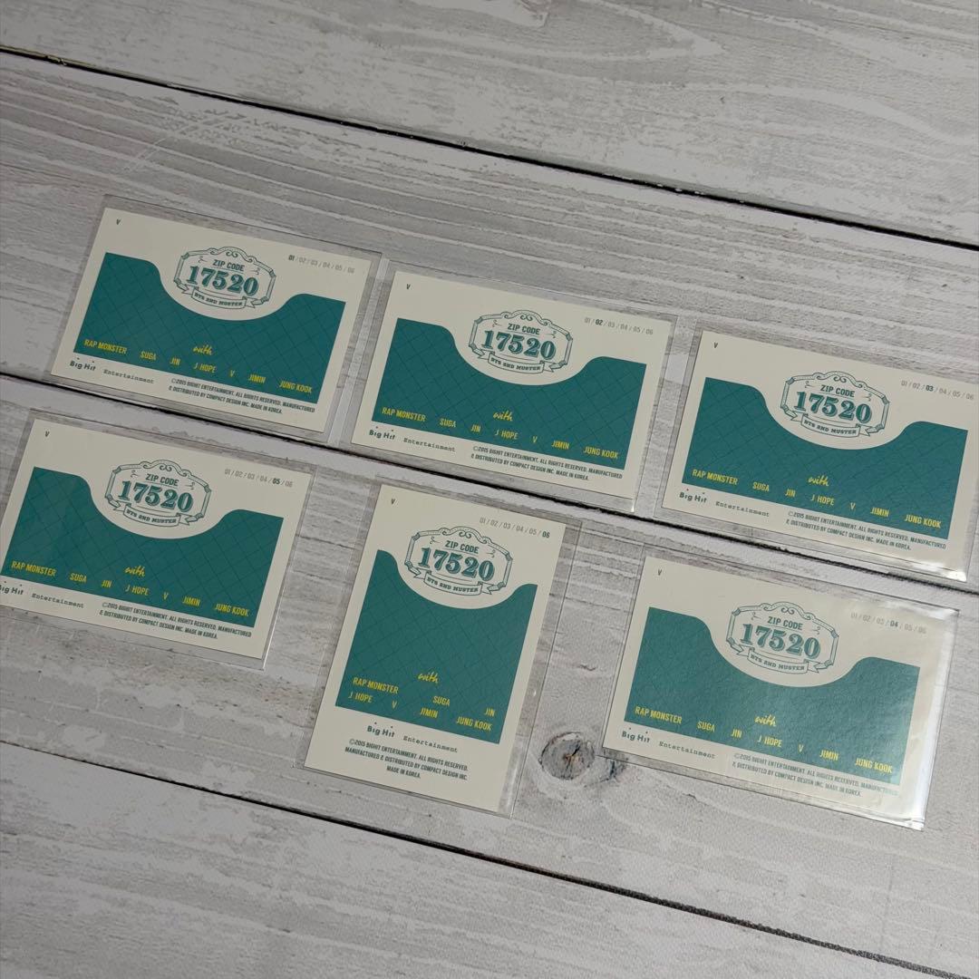 BTS V 2nd MUSTER ZIP CODE 17520 6枚　トレカ