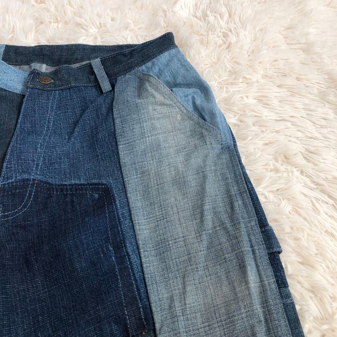 MR.REMAKE MAN.　ダメージ加工パッチワークデニムパンツ再構築リメイク