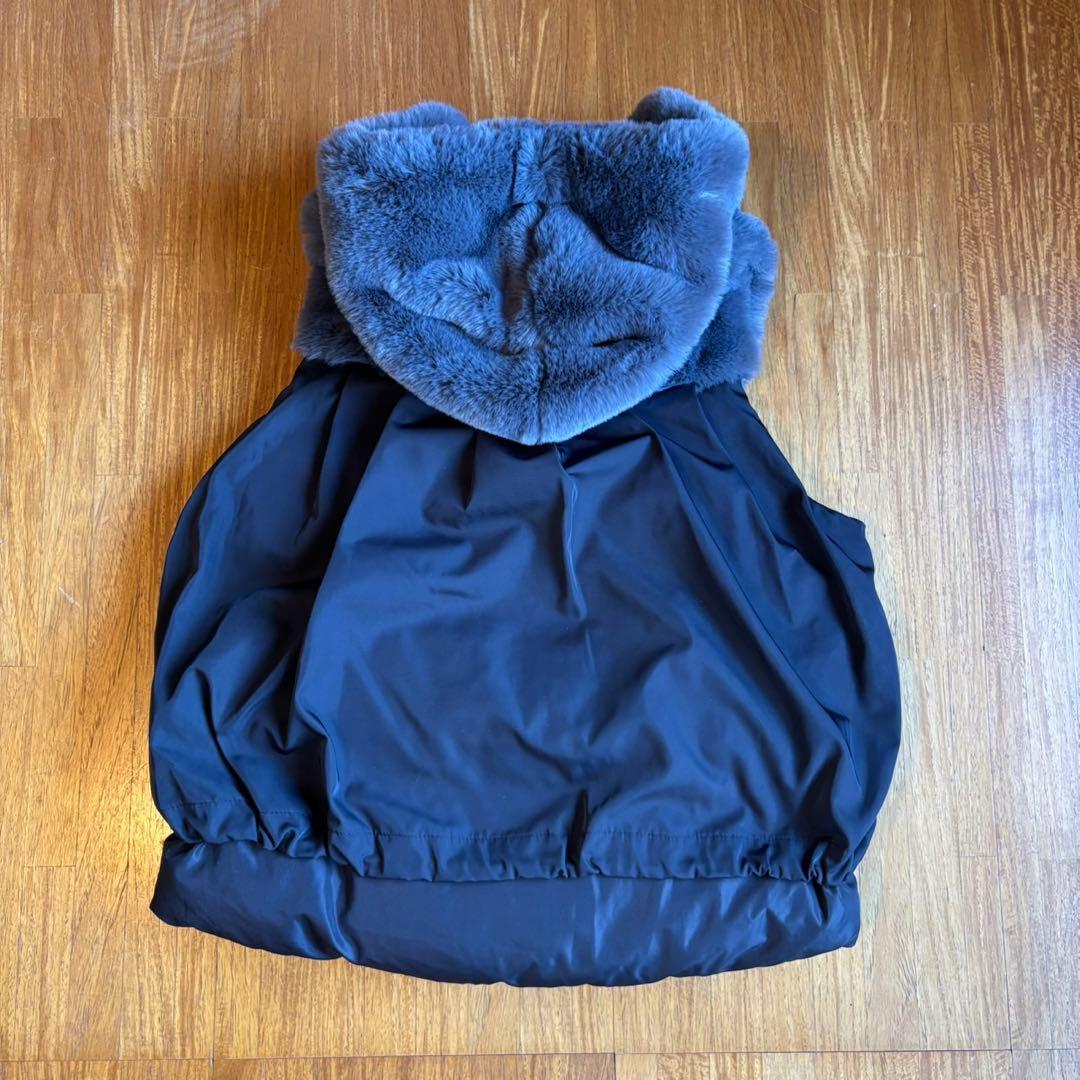 KIKgram様 異素材ＭＩＸダウンファーベスト ダウン&フェザー（チャコール）