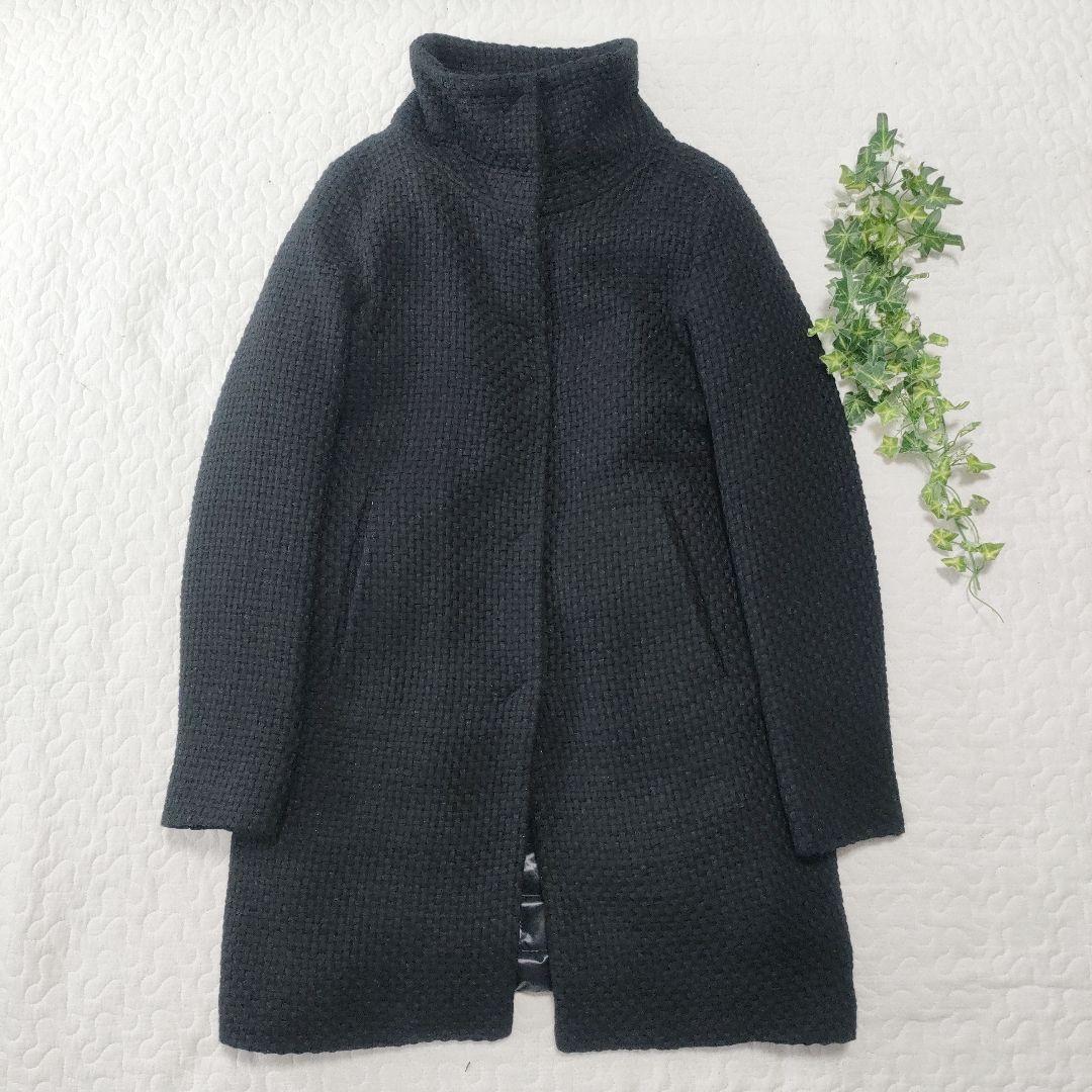 美品✨HERNO　黒タグ　編込みニットフェイスダウンコート　黒　44