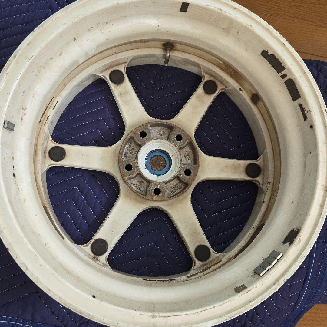 夢*界様 ヨコハマ AVS モデル6 ホワイト ホイール 2本 ドリケツに