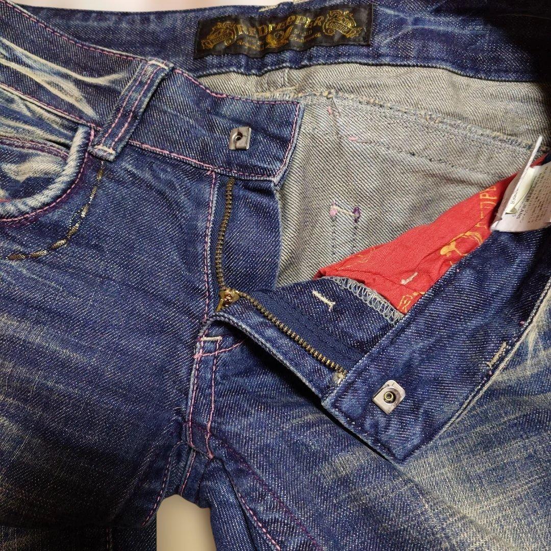 REDPEPPER　ブーツカット デニム　y2k 豹柄　新品同様！超希少　27